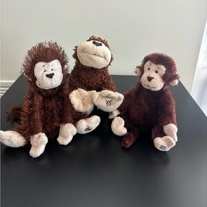 Webkinz Monkey Plush Trio